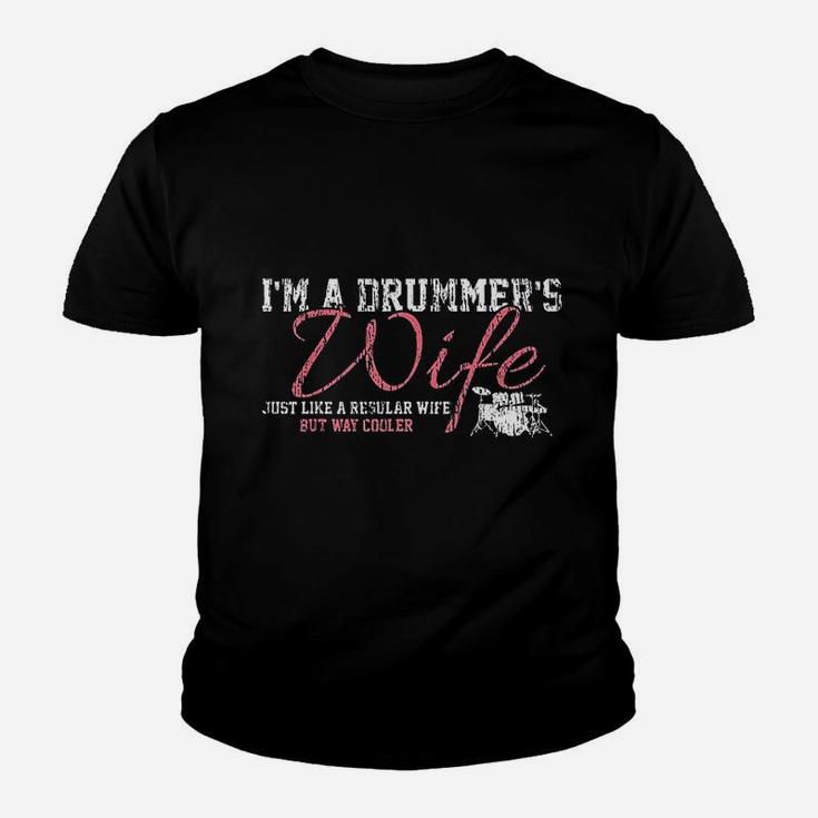 Drums Drummers Wife Vintage Gift Drum Lover Kid T-Shirt