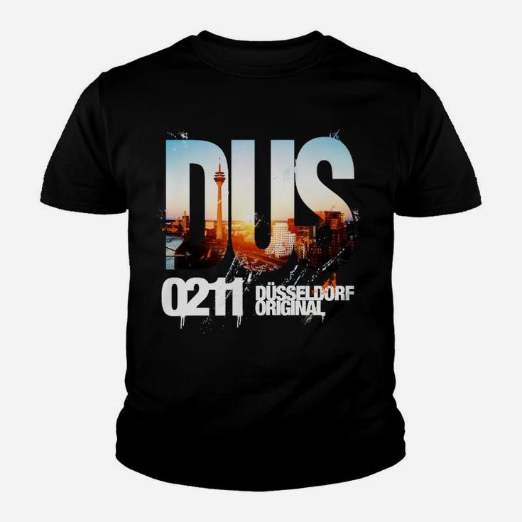 Düsseldorf Skyline Kinder Tshirt, Original DUS Q2H Design