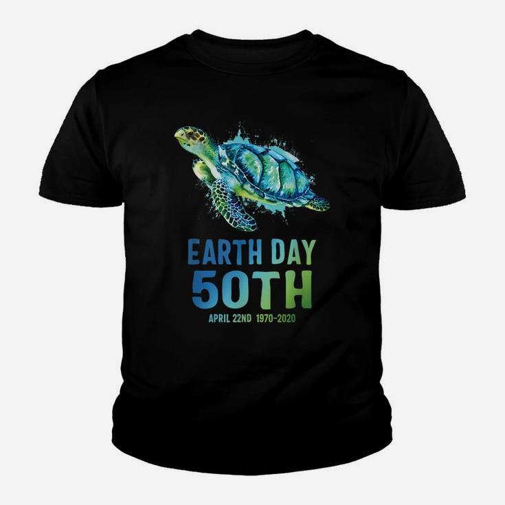 Earth Day 2020 Splash Art Earth Day 50th Anniversary Turtle Youth T-shirt