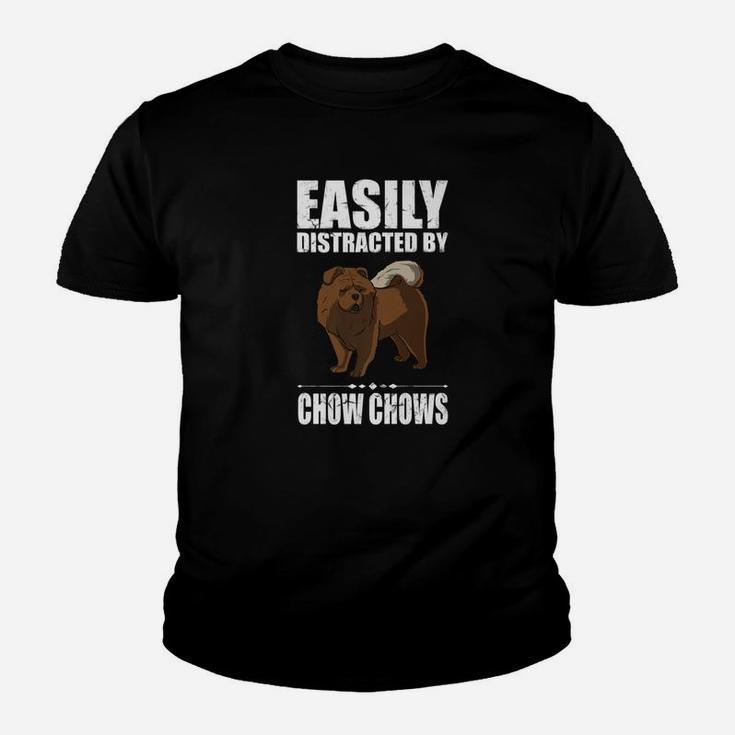 Easily Distracted By Chow Chow Funny Puppy Dog Pet Kid T-Shirt