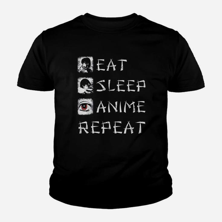 Eat Sleep Anime Repeat Funny Japanese Animation Gift Kid T-Shirt