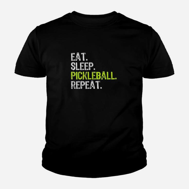 Eat Sleep Pickleball Repeat Player Funny Cool Gift Christmas Kid T-Shirt