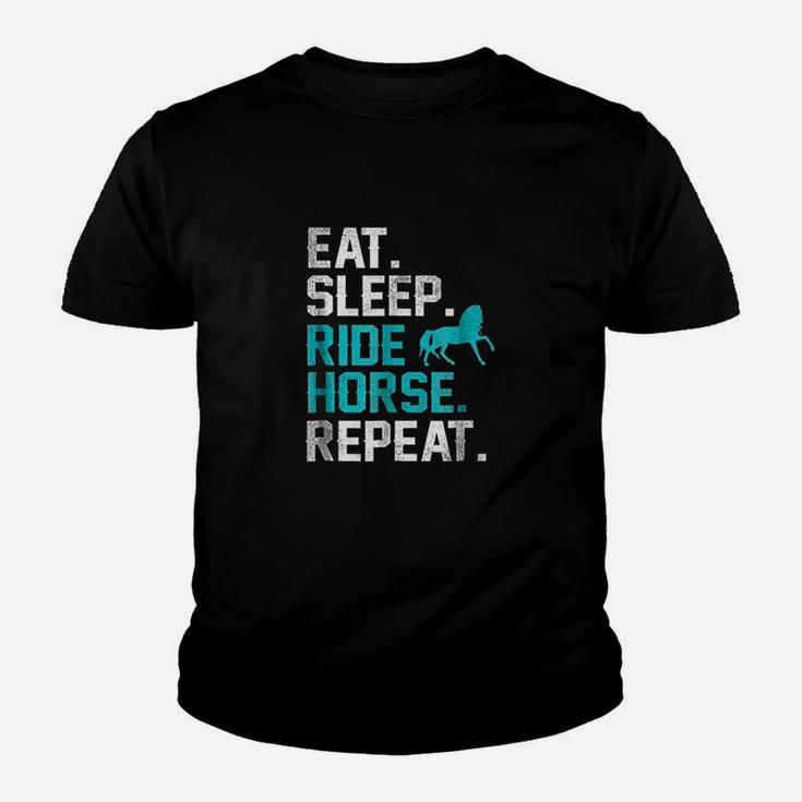 Eat Sleep Ride Horse Repeat Horseback Riding Lover Kid T-Shirt
