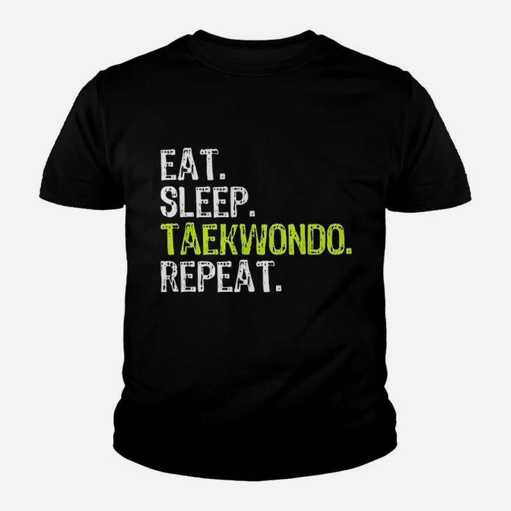 Eat Sleep Taekwondo Repeat Funny Cool Lover Gift Christmas Kid T-Shirt