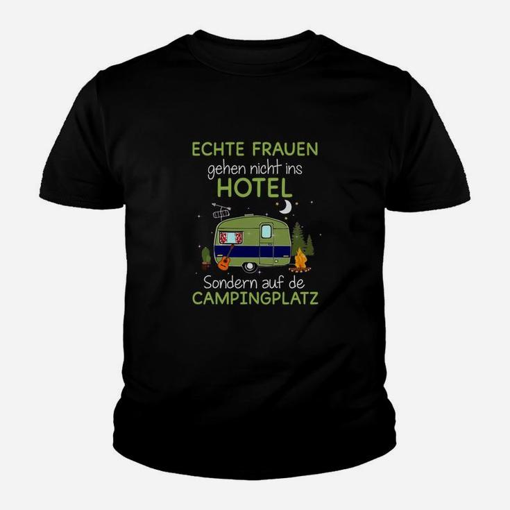 Echte Frauen Campen Kinder Tshirt, Lustiges Damen Camper Kinder Tshirt