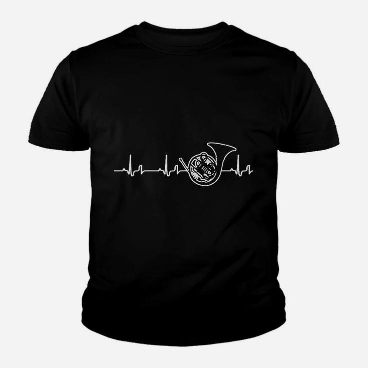 EKG Herzschlag Trompete Kinder Tshirt, Herren Musikliebhaber Design