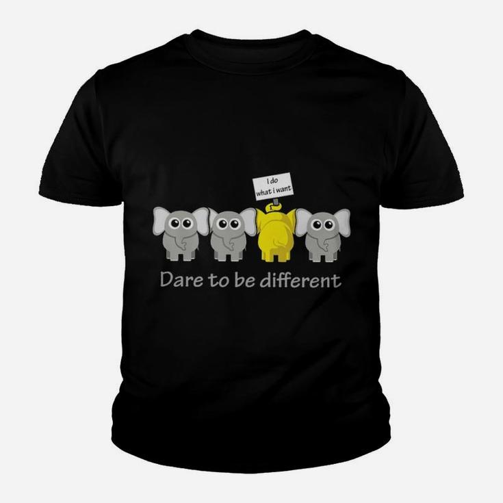 Elephant I Do What I Want Dare To Be Different Kid T-Shirt