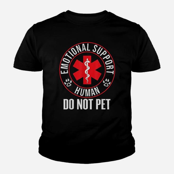 Emotional Support Human Do Not Pet Service Dog Love Kid T-Shirt