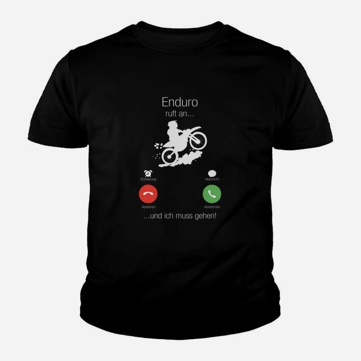 Enduro Motto Kinder Tshirt, Witziges Motorradfahrer-Kinder Tshirt mit Spruch