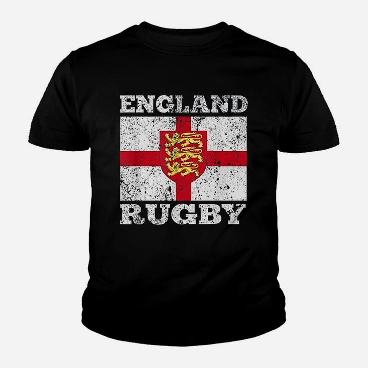 England Rugby Vintage English Flag Rugby United Kingdom Gift Kid T-Shirt