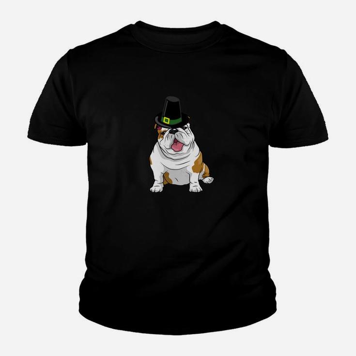 English Bulldogs Funny Thanksgiving Bulldog Pups Kid T-Shirt