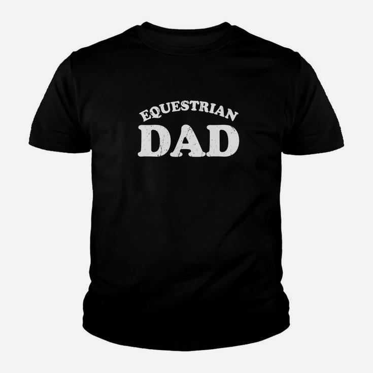 Equestrian Dad Cute Horse Lover Father Distressed Kid T-Shirt