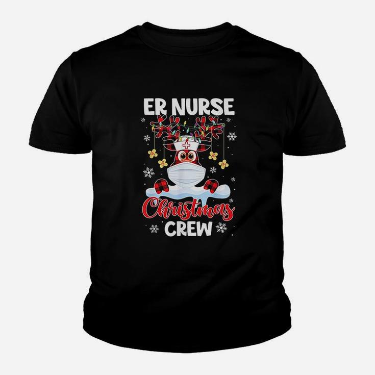 Er Nurse Christmas Crew Emergency Room Icu Nursing Squad Kid T-Shirt