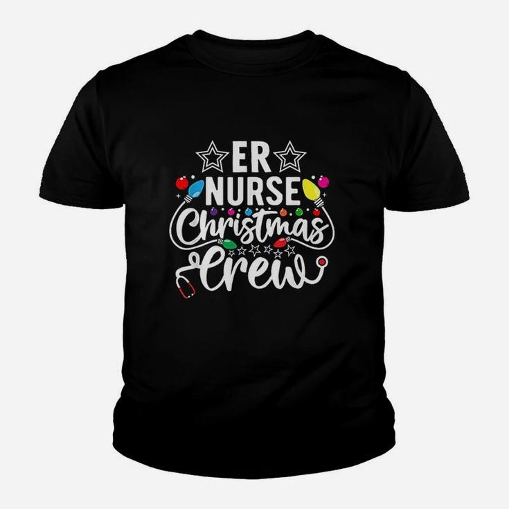 Er Nurse Christmas Crew Emergency Room Icu Nursing Squad Kid T-Shirt
