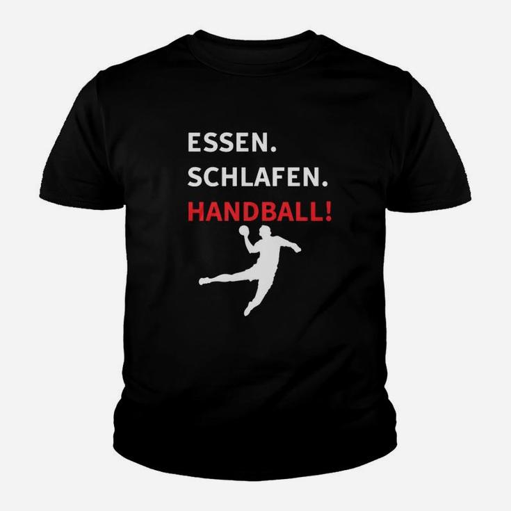 Essen Schlafen Handball Kinder T-Shirt