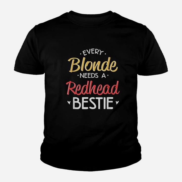 Every Blonde Needs A Redhead Bff Friend Heart Kid T-Shirt