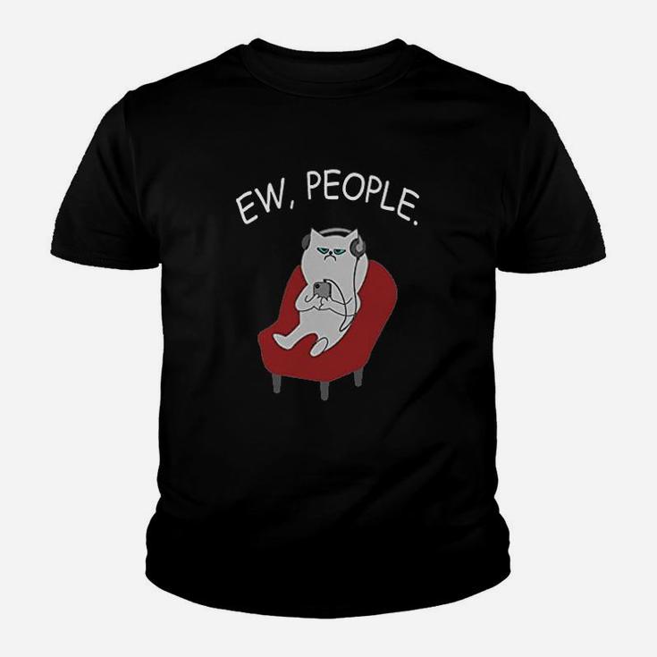 Ew People Cat Lover Funny Cat Lover Kitty Owner Kid T-Shirt