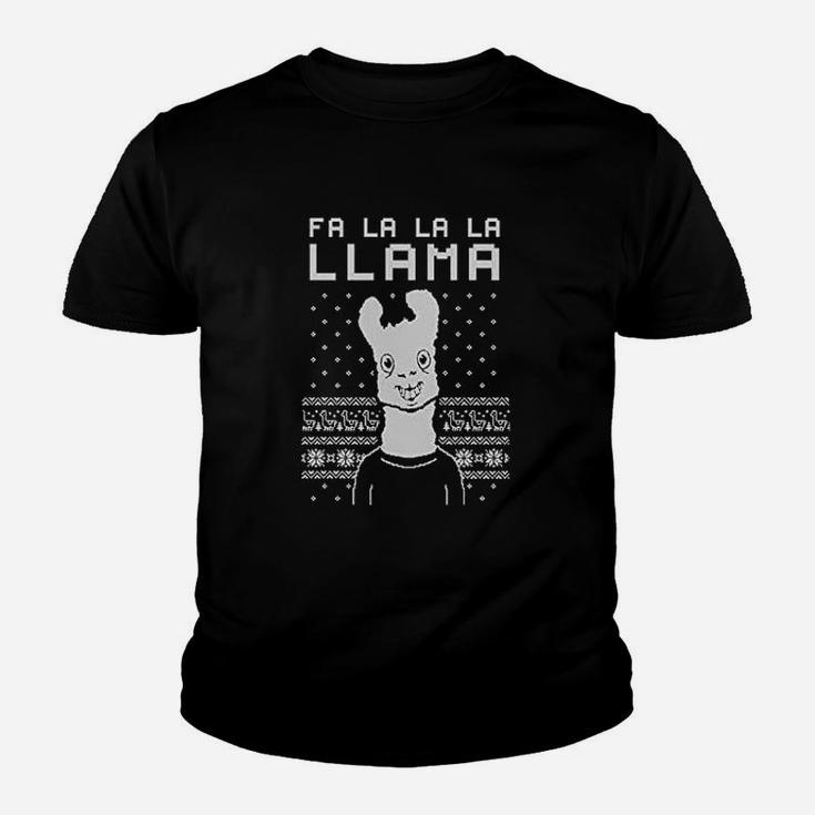 Fa La La Llama Ugly Christmas Kid T-Shirt