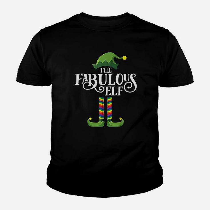 Fabulous Gay Elf Matching Family Group Christmas Party Pj Kid T-Shirt