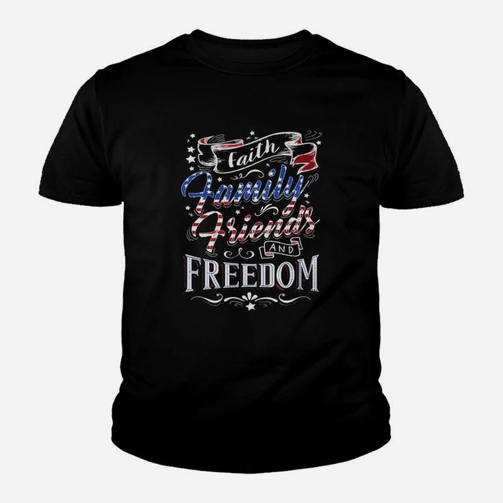 Faith Family Friends Freedom Kid T-Shirt