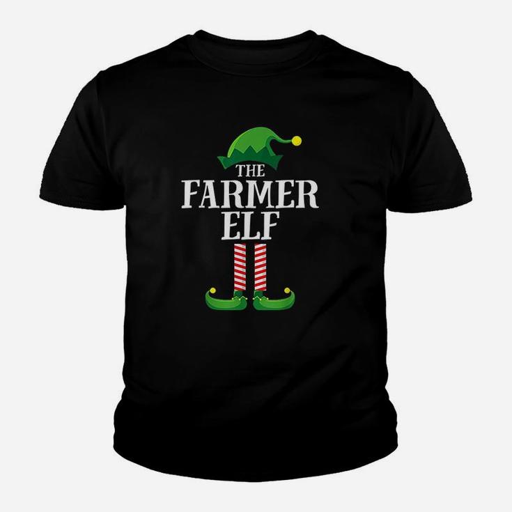 Farmer Elf Matching Family Group Christmas Party Pajama Kid T-Shirt