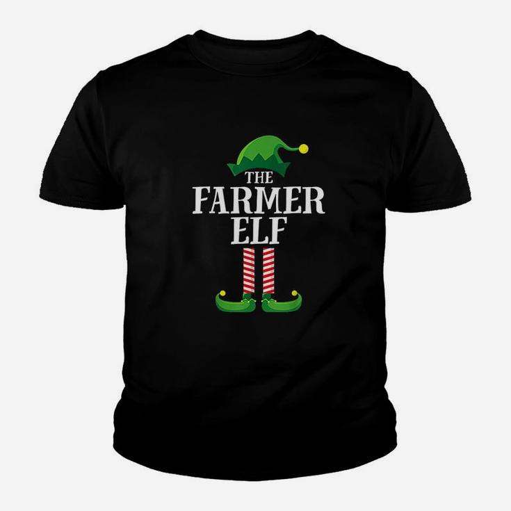 Farmer Elf Matching Family Group Christmas Party Pajama Kid T-Shirt