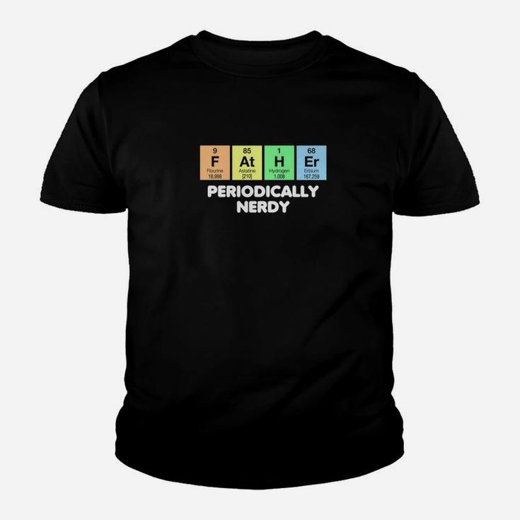 Fathers Day Periodic Table Shirt Nerdy Science Color Dark Premium Kid T-Shirt
