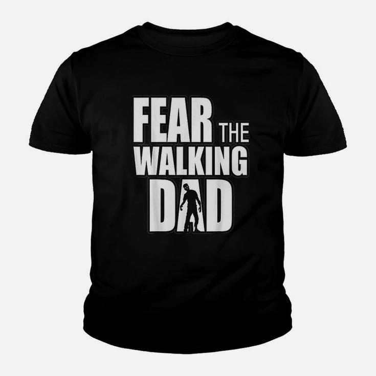 Fear The Walking Dad For Fathers Day Funny Zombie Kid T-Shirt