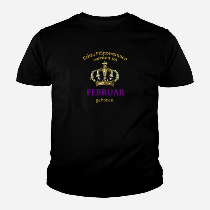 Feburar Prinzessin Geburtstag Kinder T-Shirt