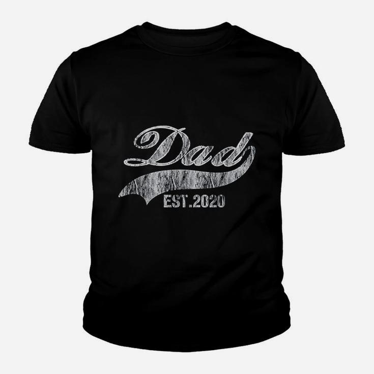 First Time Dad Est 2020 Promoted To Daddy Fathers Day Kid T-Shirt