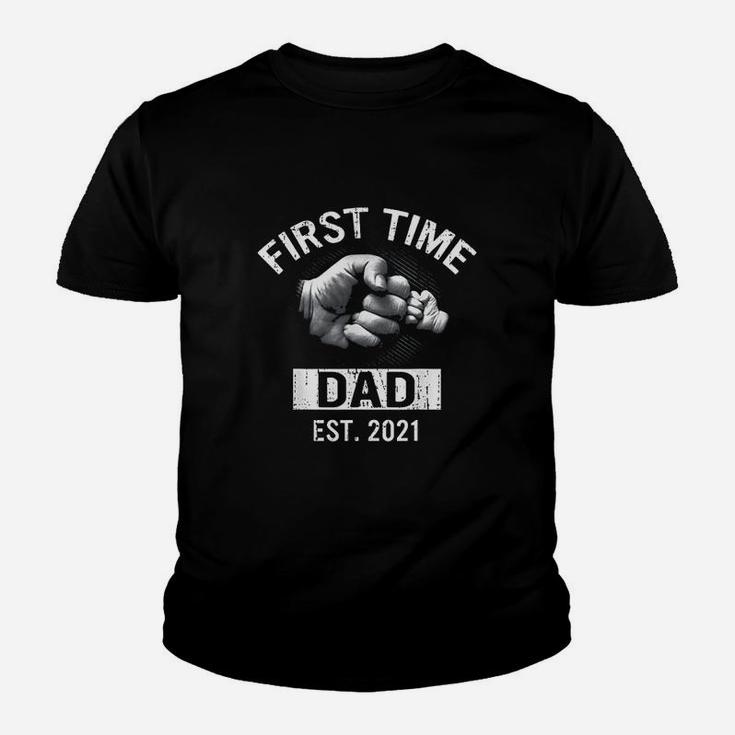 First Time Daddy New Dad Est 2021 Kid T-Shirt