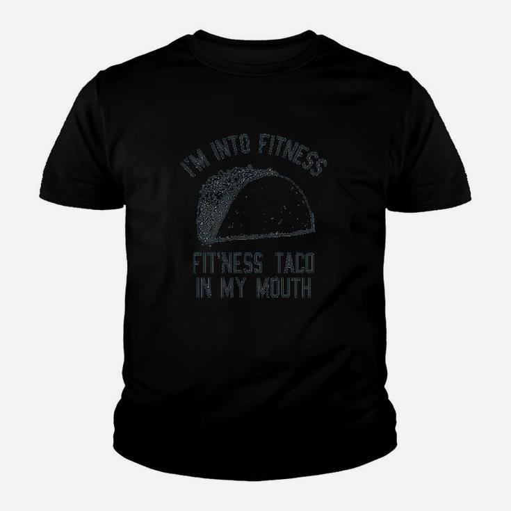 Fitness Taco Funny Gym Cool Humor Graphic Muscle Kid T-Shirt