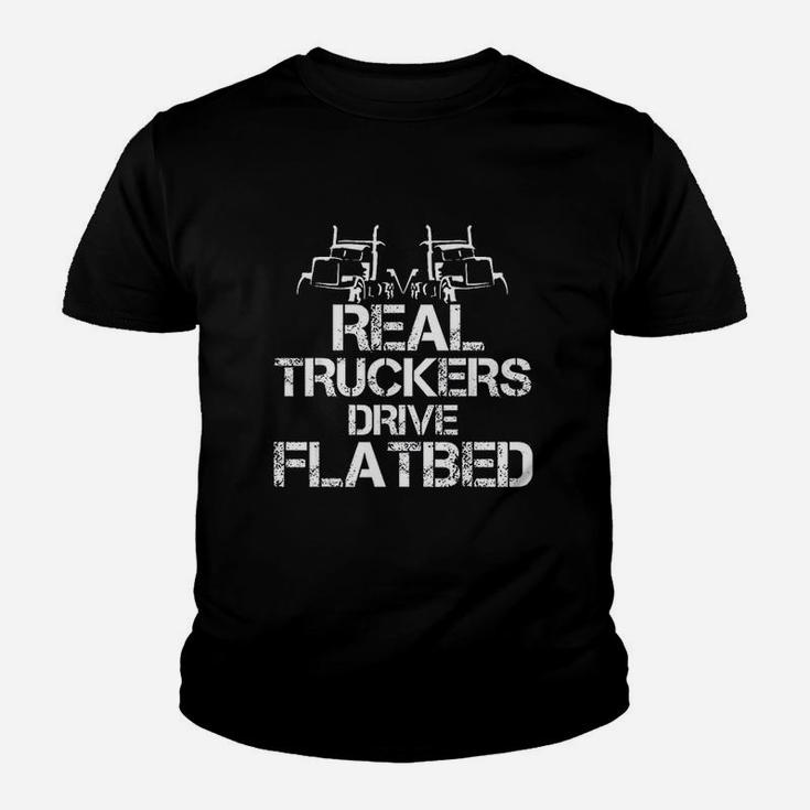 Flatbed Funny Trucker Wear For Cdl Trucking Flatbedder Kid T-Shirt