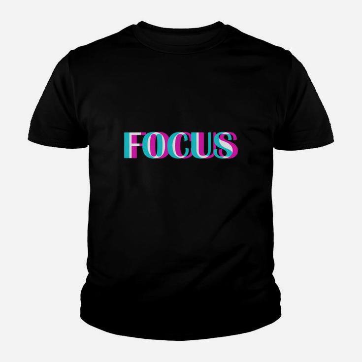 Focus Optical Illusion Funny Trippy Anaglyph Photography Kid T-Shirt
