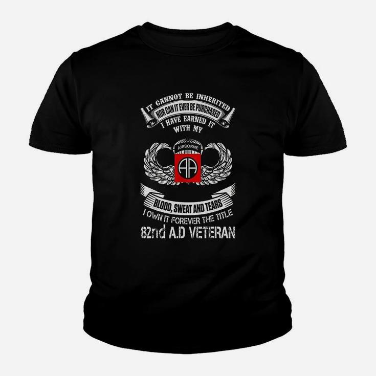 Forever The Title 82nd Airborne Division Veteran Military Sign Military Fan Sign Kid T-Shirt