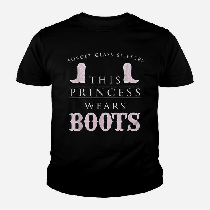 Forget Glass Slippers This Princess Wears Boots Kid T-Shirt