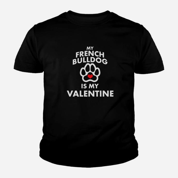 French Bulldog Dog Anti Valentine Dog Lover Kid T-Shirt