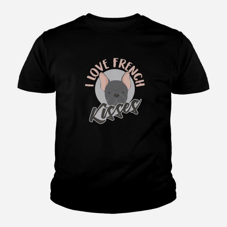 French Bulldog I Love French Kisses Kid T-Shirt
