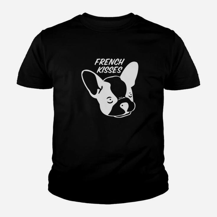 French Bulldog Valentine French Kisses Kid T-Shirt