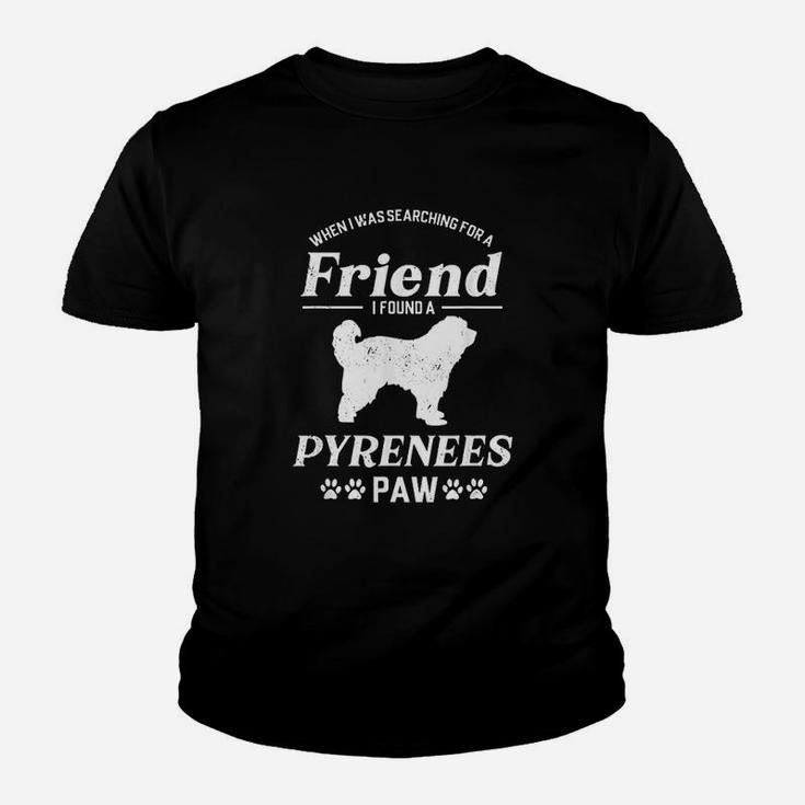 Friend I Found A Pyrenees Paw, best friend birthday gifts, unique friend gifts, gifts for best friend Kid T-Shirt