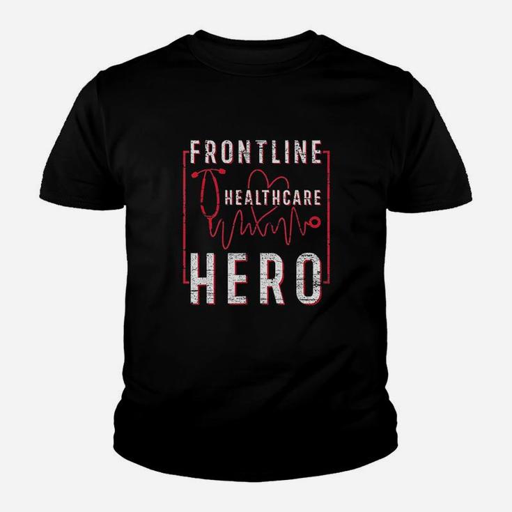Frontline Healthcare Hero Essential Worker Nurse Kid T-Shirt