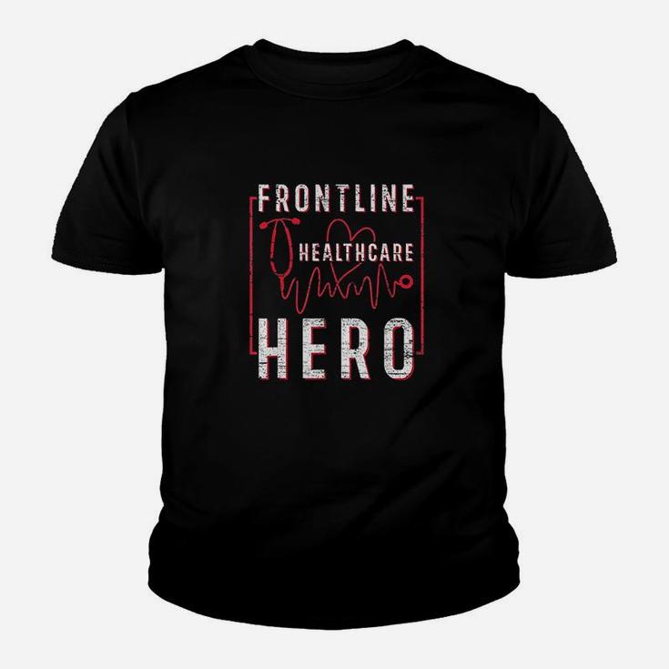 Frontline Healthcare Hero Essential Worker Nurse Nursing Kid T-Shirt