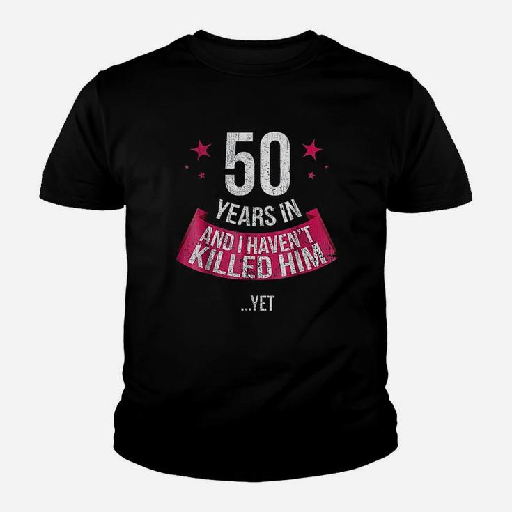 Funny 50th Wedding Anniversary Wife 50 Years Married Kid T-Shirt