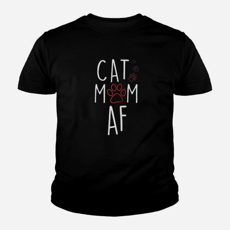 Funny Cat Mom Af Crazy Cat Lady Meme Kid T-Shirt