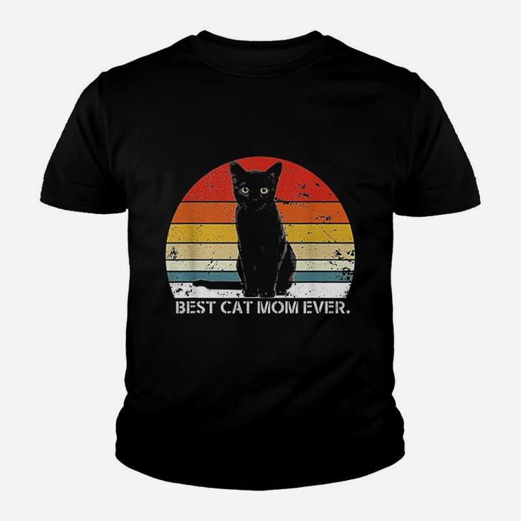 Funny Cat Mom Ever Kid T-Shirt