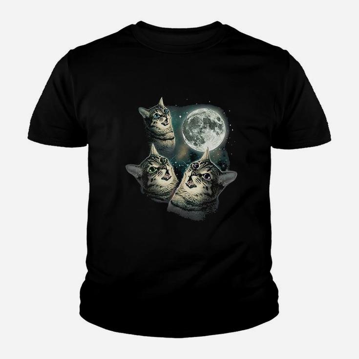 Funny Cat Three Cat Moon Kid T-Shirt