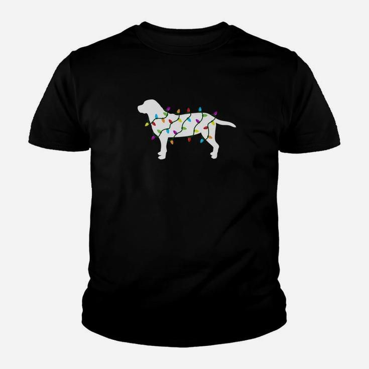 Funny Christmas Lights Labrador Retriever Dog Gift Kid T-Shirt