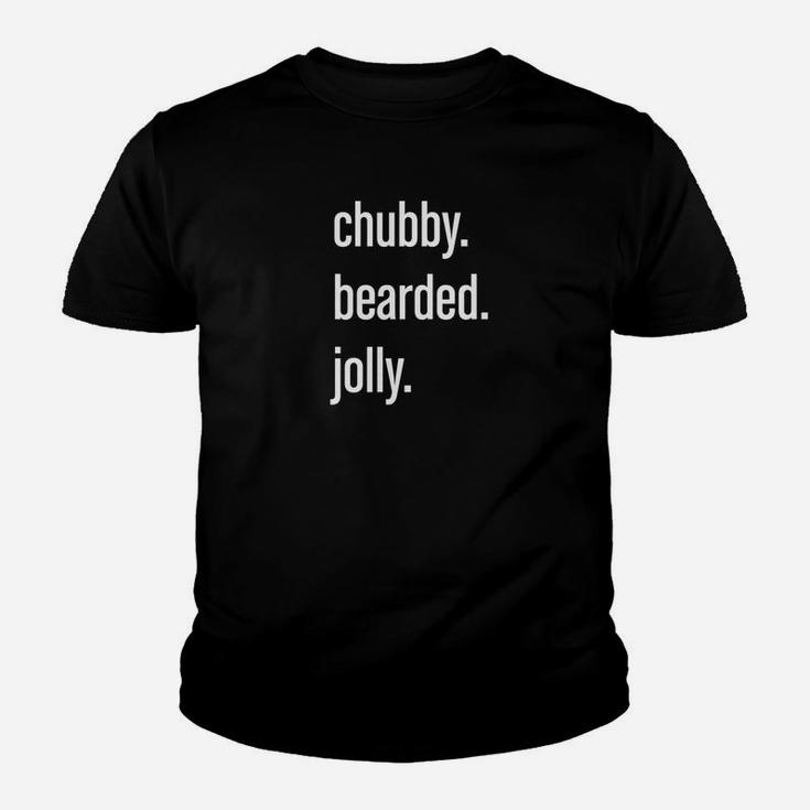 Funny Christmas Santa Claus Chubby Bearded Jolly Santa Kid T-Shirt