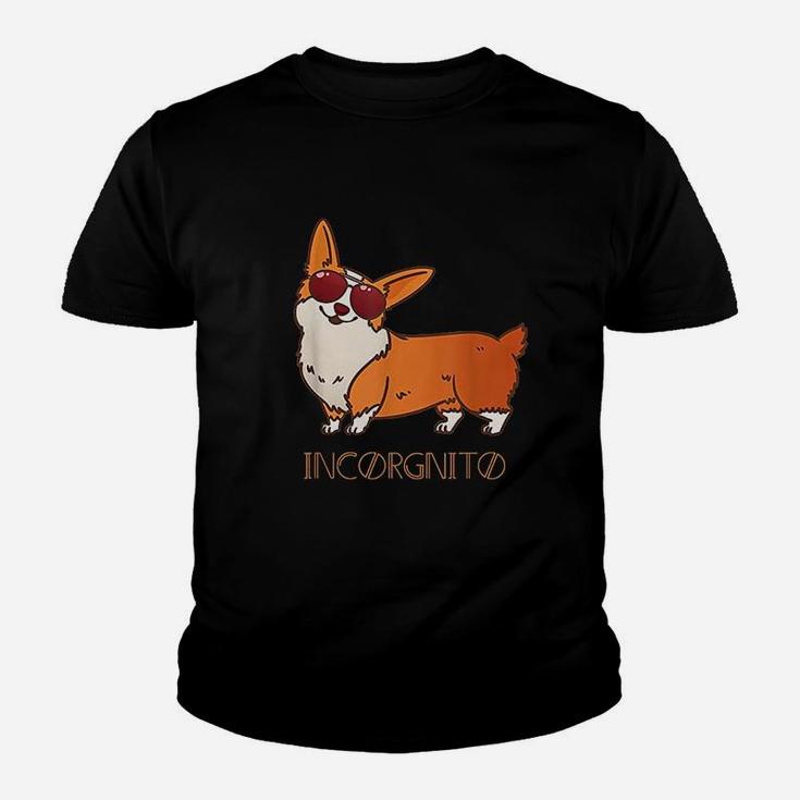 Funny Corgi Incorgnito Dog Pun Cute Pet Kid T-Shirt
