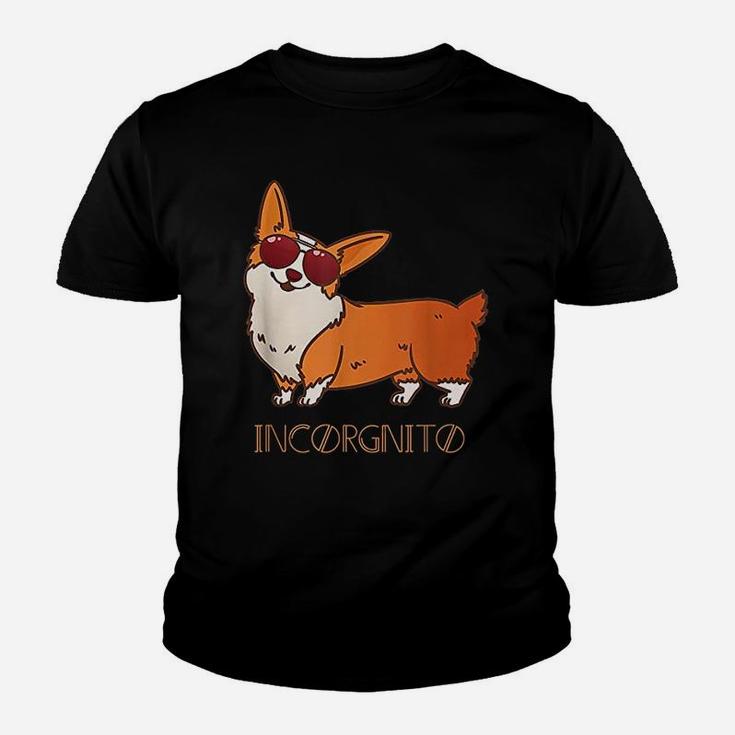 Funny Corgi Incorgnito Dog Puns Kid T-Shirt